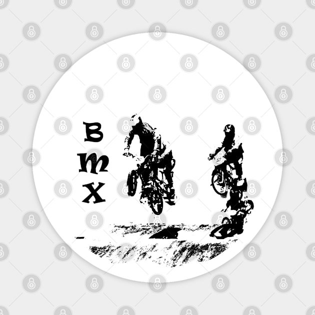 bmx racing Magnet by rickylabellevie